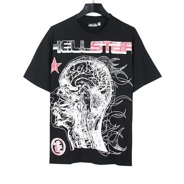 Hellstar 白色图案印花T恤 6