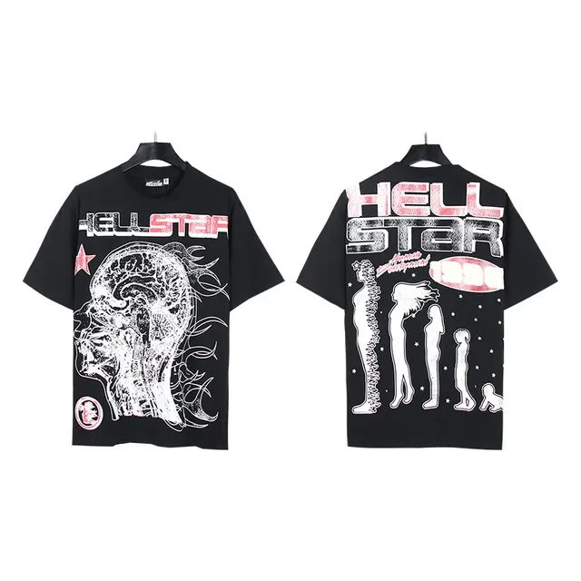 Hellstar 白色图案印花T恤 7