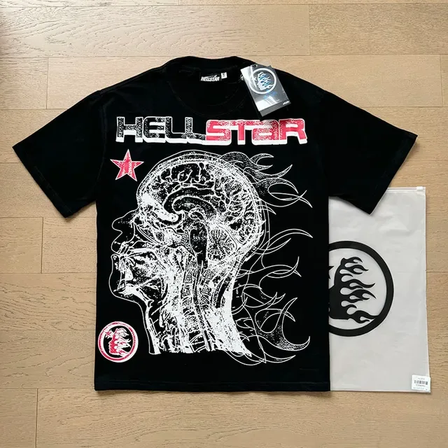 Hellstar 白色图案印花T恤 8