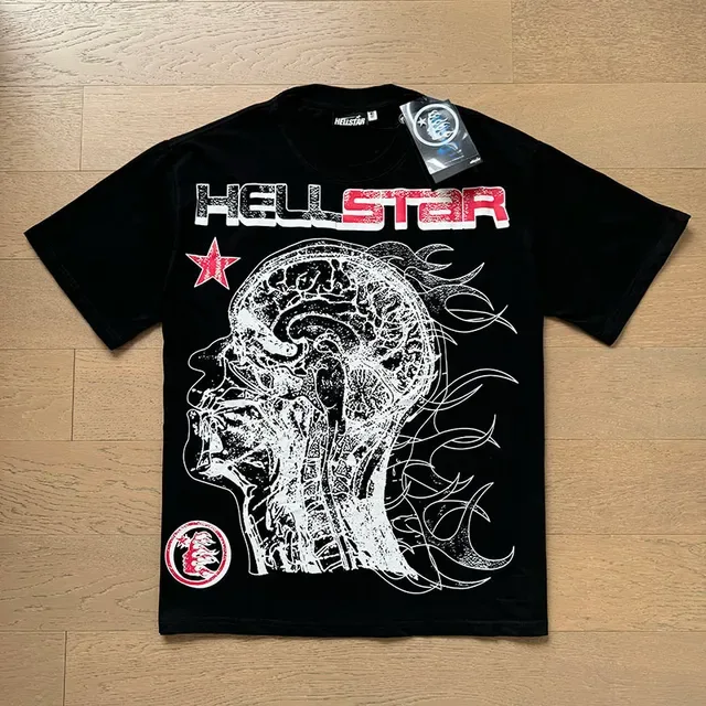Hellstar 白色图案印花T恤 9