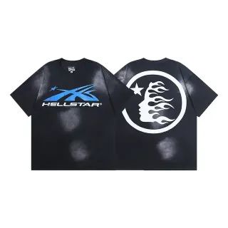 Hellstar Oversized Bleach-Wash Graphic Print T-Shirt