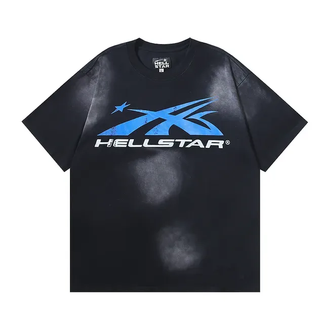 تيشيرت Hellstar أوفرسايز بطباعة جرافيك وغسيل مبيض 2