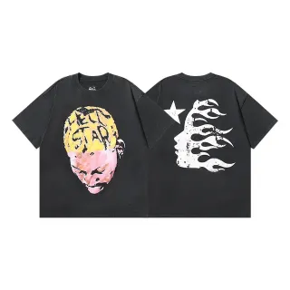 Hellstar Oversized Distressed Graphic Print Black T-Shirt