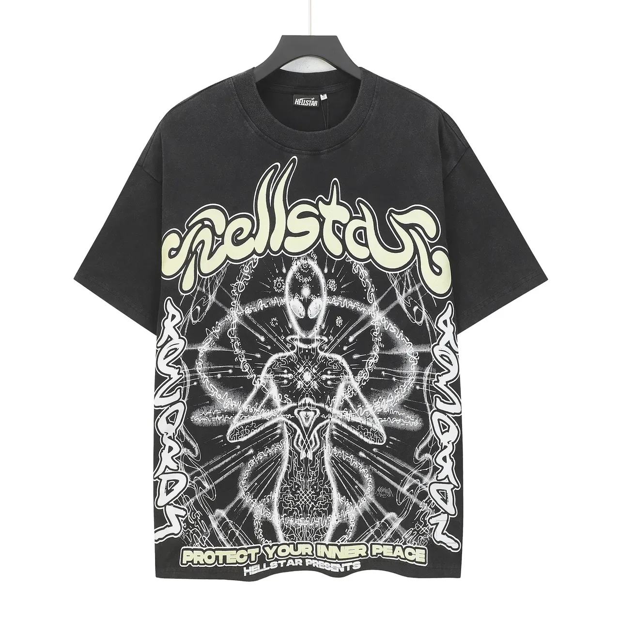 T-shirt graphique oversize Hellstar Protège ta paix intérieure 2