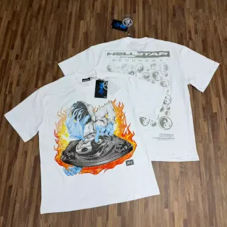 Hellstar Records Graphic Print White T-Shirt