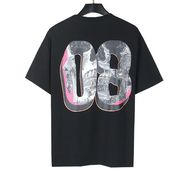 Camiseta Hellstar blanca y rosa corte oversized con estampado gráfico delantero y trasero 7