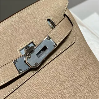 Hermès ब्राउन सिल्वर पेबल्ड लेदर फ्लैप-टॉप क্লोजर टोট ब্যाग 15