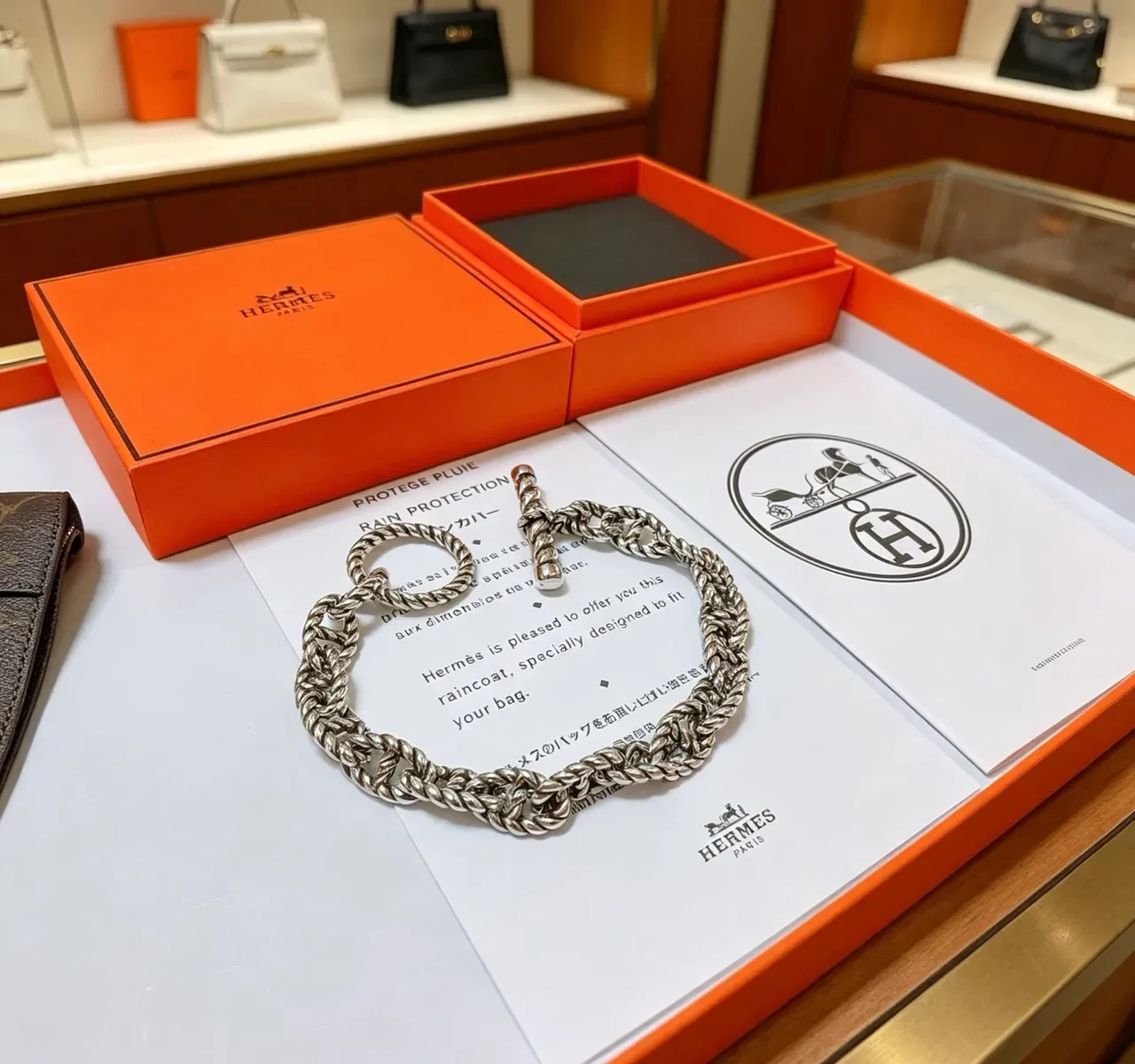 Hermès Chaîne d'Ancre Twisted Rope-Link Silver-Tone Bracelet 3