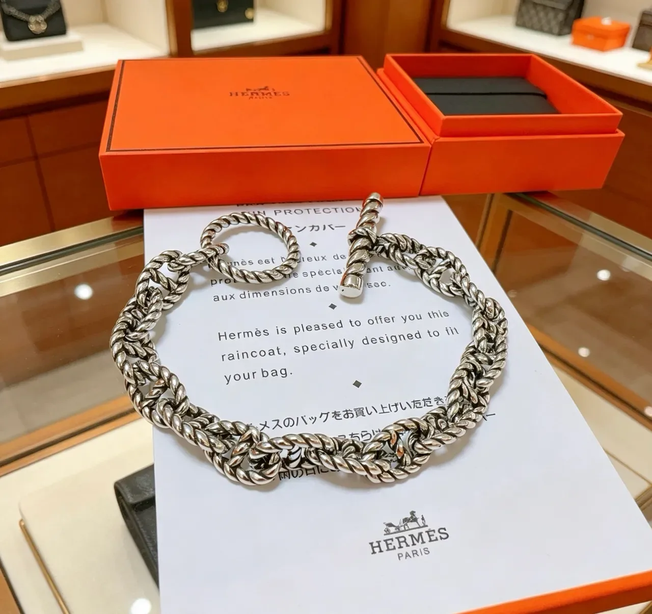 Hermès Chaîne d'Ancre Twisted Rope-Link Silver-Tone Bracelet 4