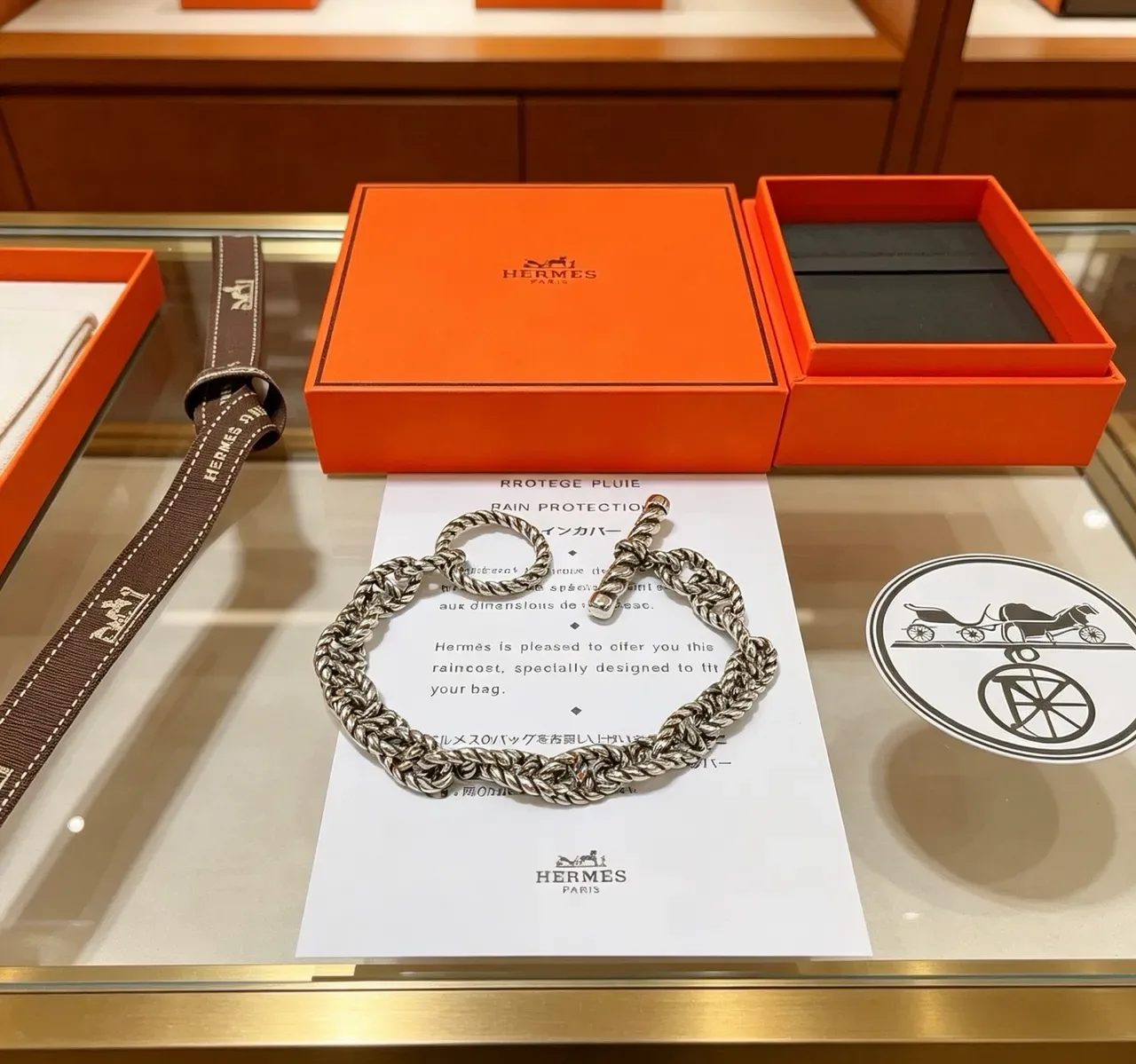 Hermès Chaîne d'Ancre Twisted Rope-Link Silver-Tone Bracelet 9