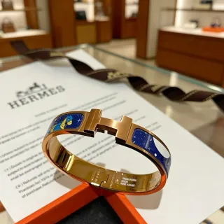 Hermès Clic H وردي أزاليا سوار مينا