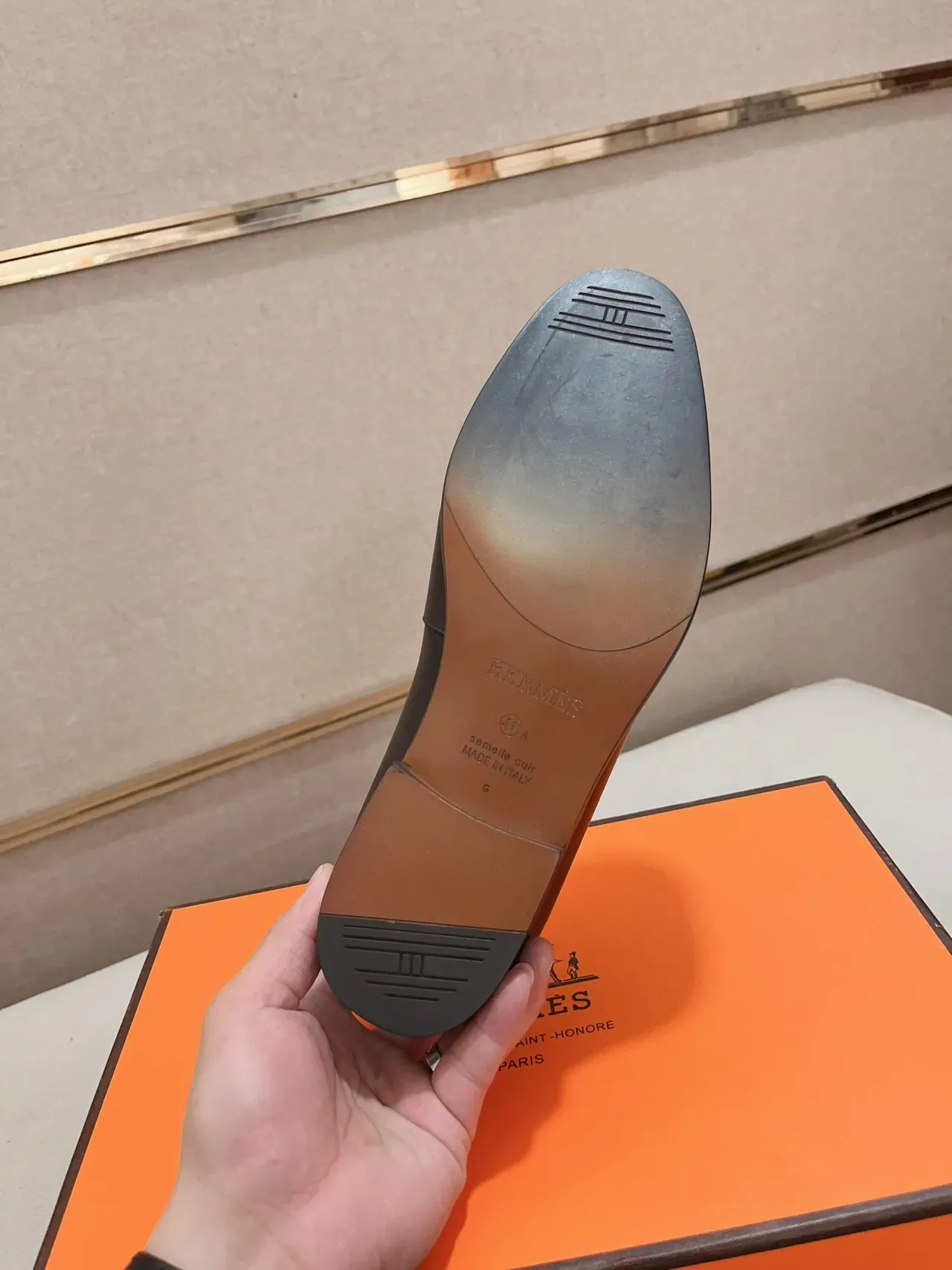 Hermès H Loafer Black Pebbled Leather Slip-On Loafer 2