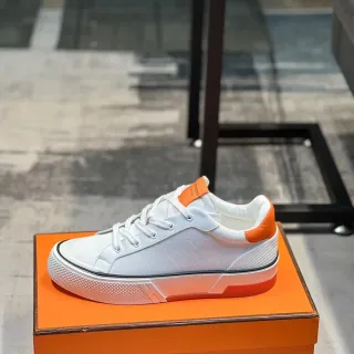 Hermès H-Sneaker সাদা ও কমলা লাইফস্টাইল স্নিকার