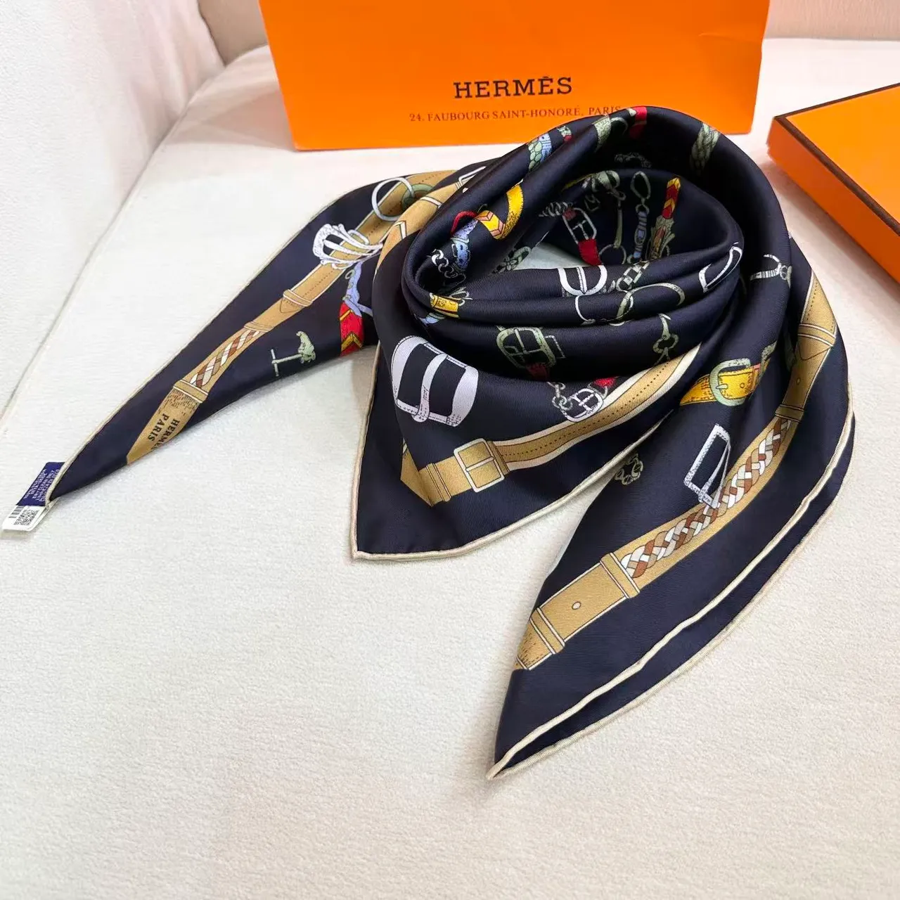 Hermès Les Chevaux d'Hermès Multicolor Equestrian Hardware Silk Scarf 4