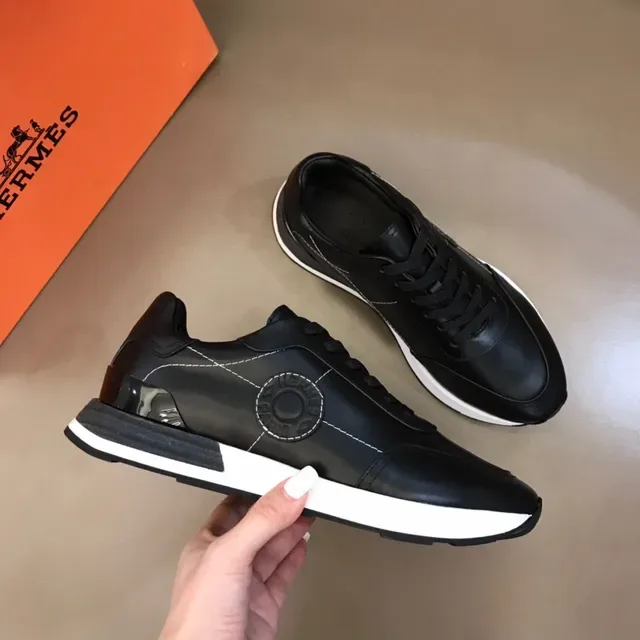 Hermès Oran Sneakers Lifestyle Cuero Negro Medallion 7