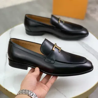Hermès Oran Loafer 黑色抛光皮革 金色 H-Buckle 乐福鞋