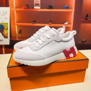 Hermès Oran स्नीकर्स হালকা ধূসর সাদা লাল লাইফস্টাইল স্নীকার