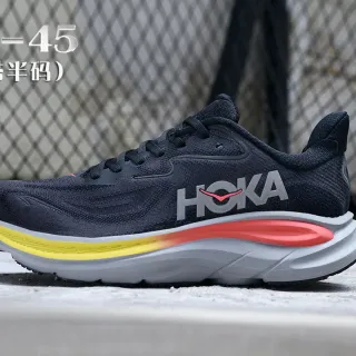 Hoka काला पीला इंजीनियर कीनिट अपर मल्टी लेयर मिडसोल रनिंग जूते