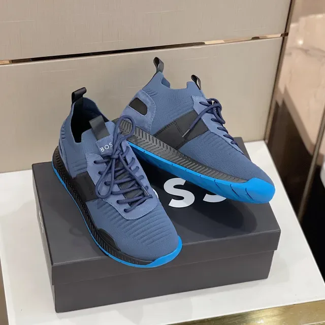 Hugo Boss Tênis Azul Marinho Upper De Malha Contraste Sola 2
