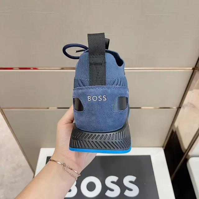 Hugo Boss Tênis Azul Marinho Upper De Malha Contraste Sola 5