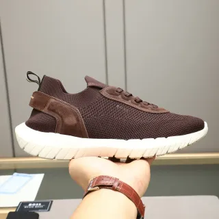 Hugo Boss Sneakers Lifestyle en Tricot et Daim Marron