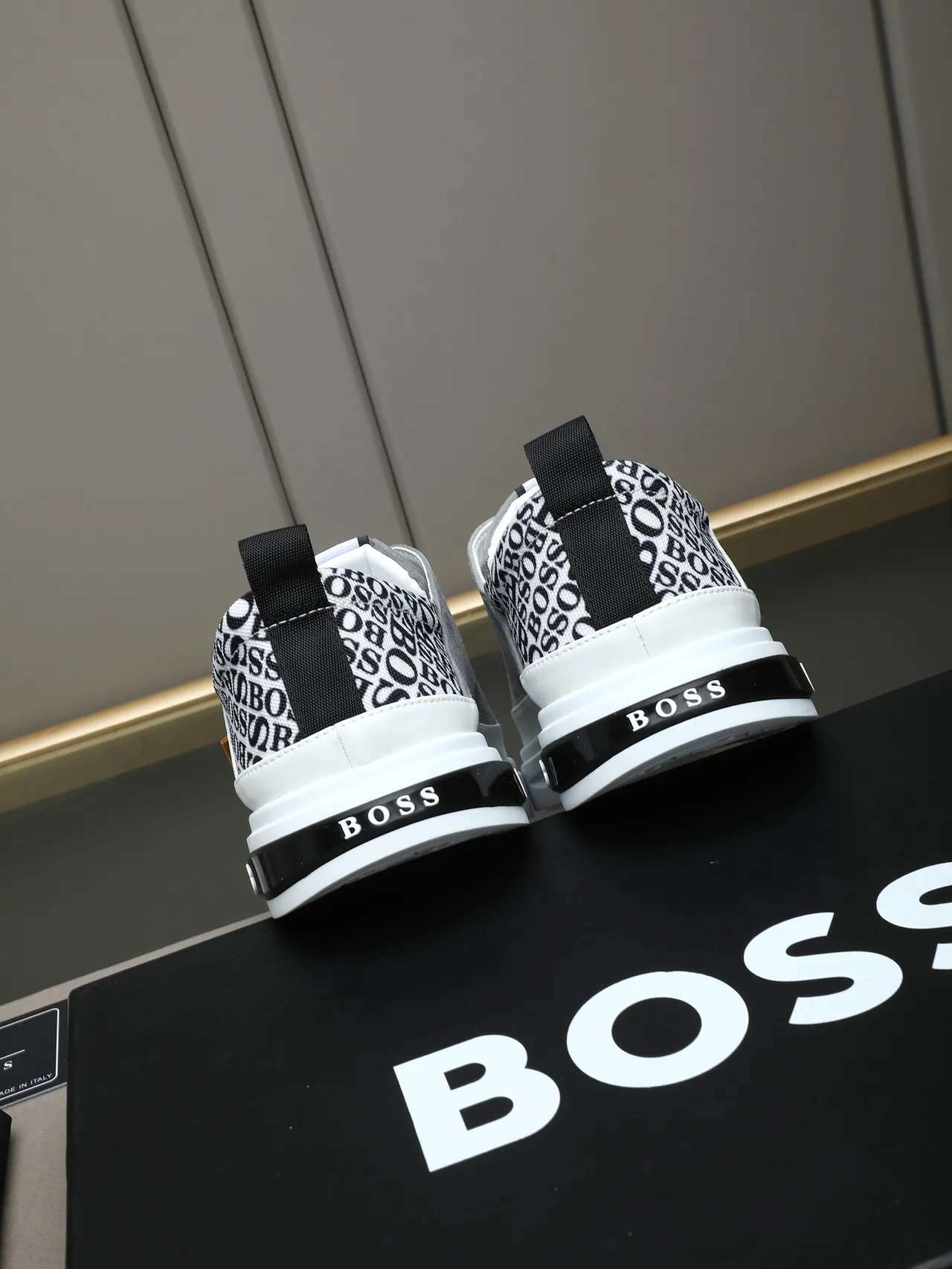 Hugo Boss Gray Suede Platform Lifestyle Sneaker 3