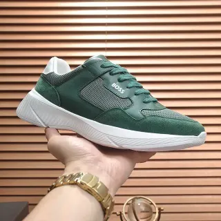 Hugo Boss Chaussures Lifestyle en Daim Vert et Maille