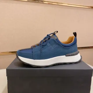 Hugo Boss 海军蓝麂皮生活休闲运动鞋