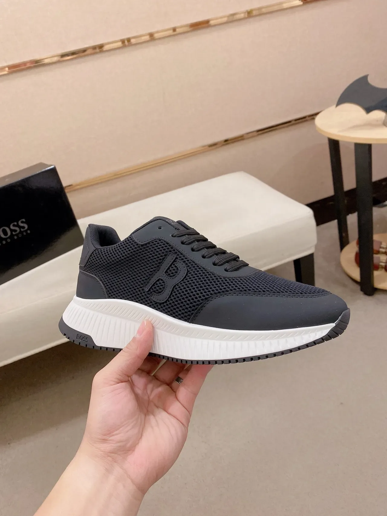 Hugo Boss Track Trainer কালো এবং সাদা লাইফস্টাইল স্নিকার 5