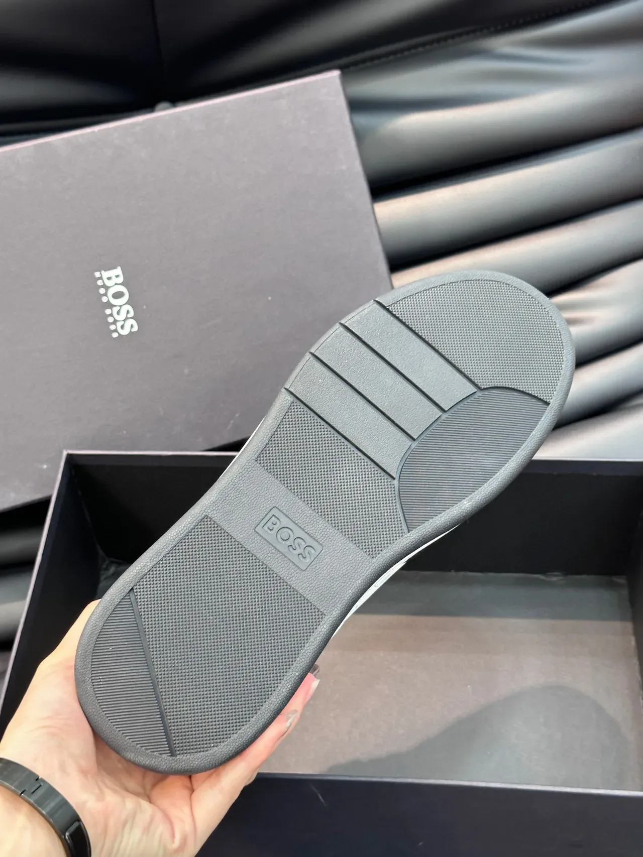 Hugo Boss tênis lifestyle de couro bicolor 2