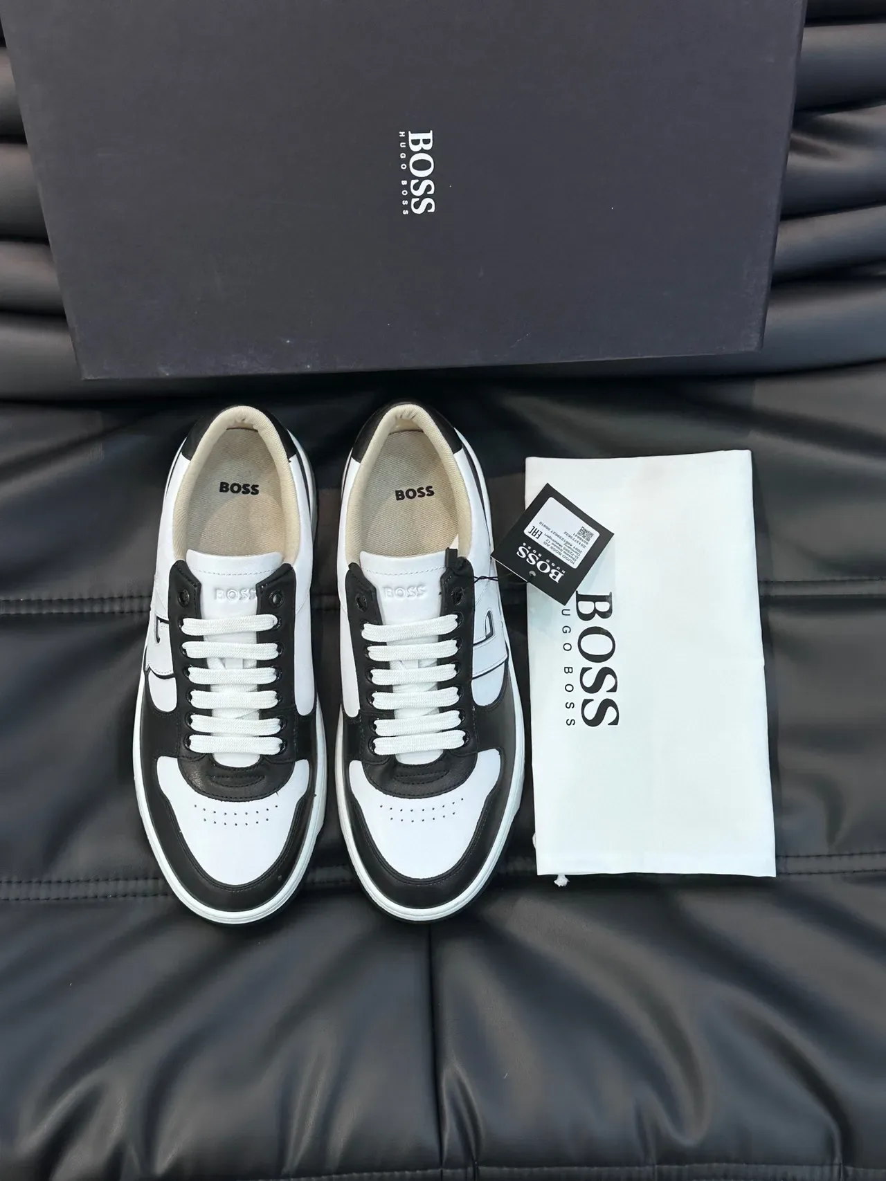 Hugo Boss tênis lifestyle de couro bicolor 8