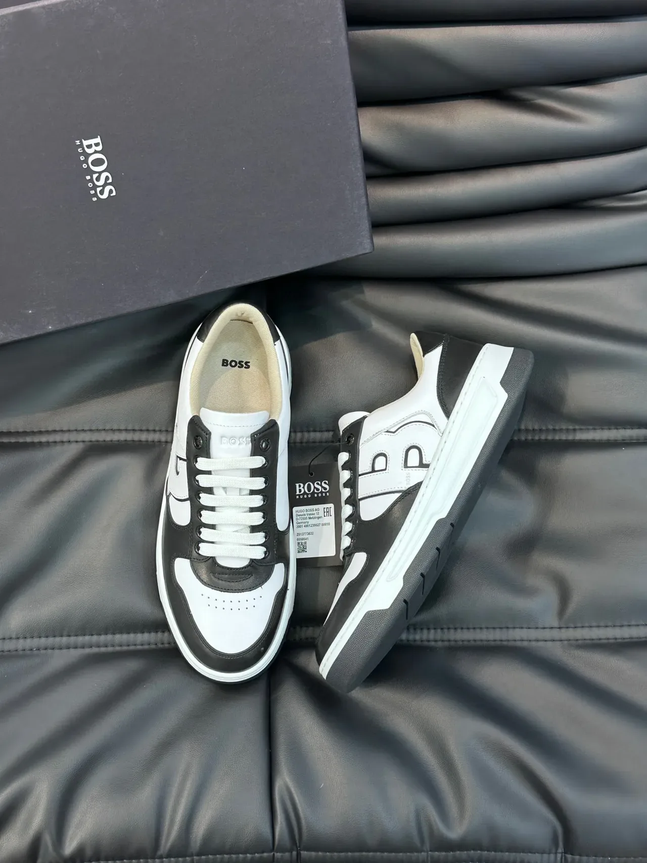 Hugo Boss tênis lifestyle de couro bicolor 9