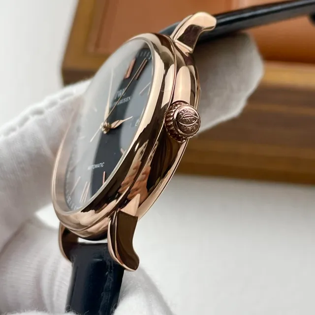 IWC Portofino آلي وجه أسود ذهب وردي ميكانيكية 4