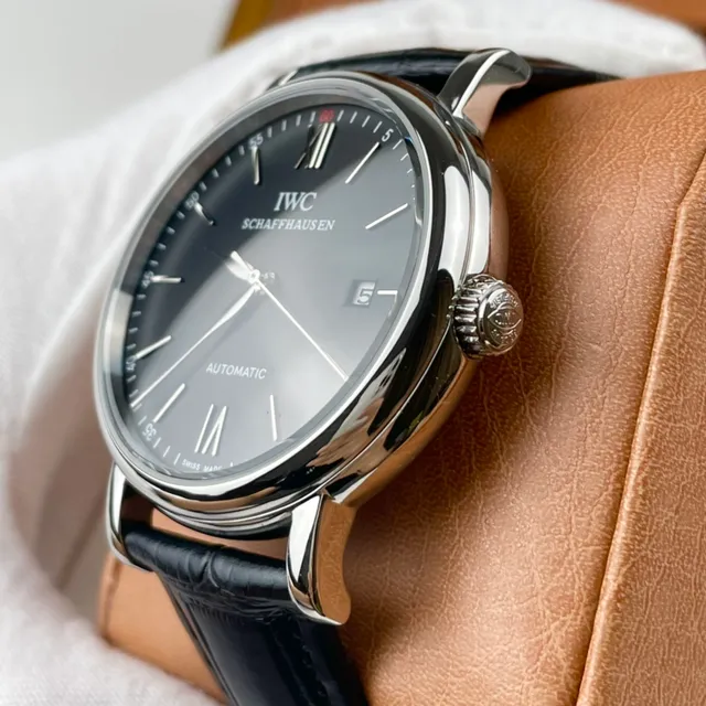 IWC Portofino Automatic Black Dial Silver-Tone Mechanical Watch 8