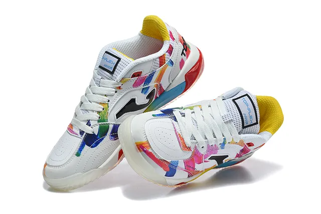 Joma Flex Presto Ball Multicolor Paint-Splatter Indoor Soccer Shoes 4