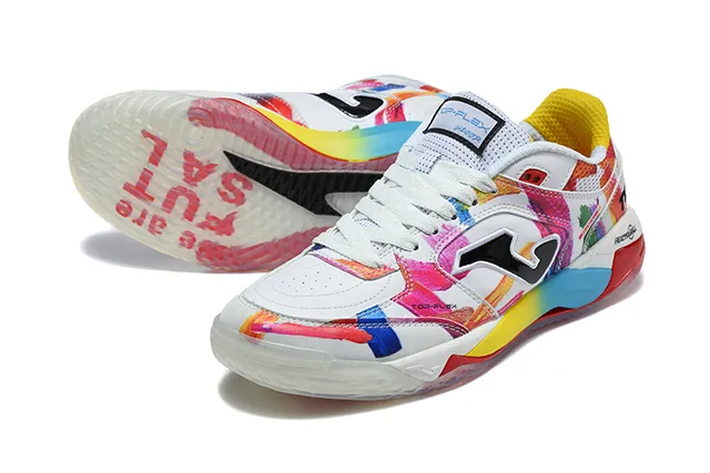 Joma Flex Presto Ball Multicolor Paint-Splatter Indoor Soccer Shoes 7