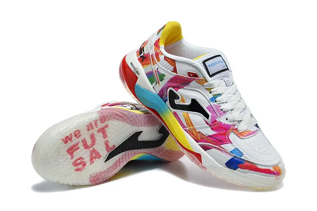 Joma Flex Presto Ball Multicolor Paint-Splatter Indoor Soccer Shoes 8