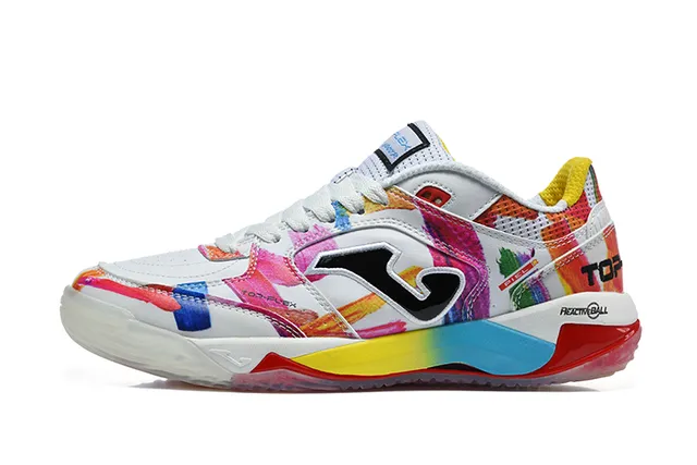 Joma Flex Presto Ball Multicolor Paint-Splatter Indoor Soccer Shoes 12