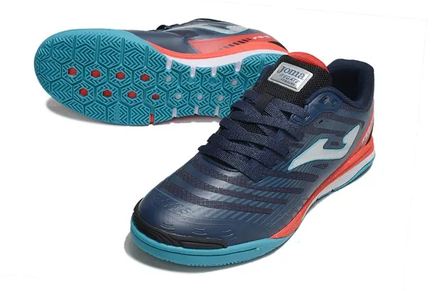 Joma 室内足球鞋 白色蓝色 低帮 合成面 运动鞋 4