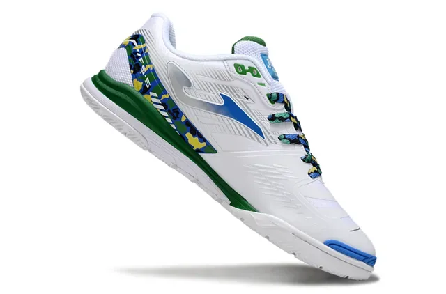 Joma 室内足球鞋 白色蓝色 低帮 合成面 运动鞋 9