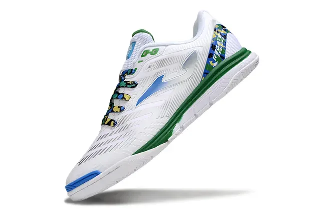 Joma 室内足球鞋 白色蓝色 低帮 合成面 运动鞋 10