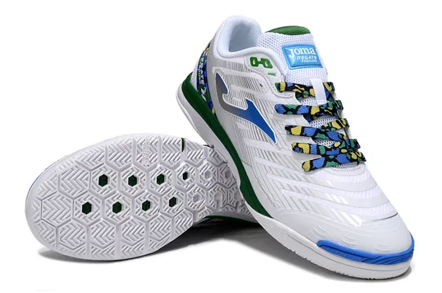 Joma 室内足球鞋 白色蓝色 低帮 合成面 运动鞋 11