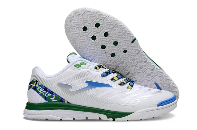 Joma 室内足球鞋 白色蓝色 低帮 合成面 运动鞋 13