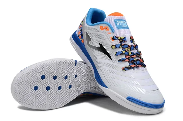 Joma 室内足球鞋 白色蓝色 低帮 合成面 运动鞋 18
