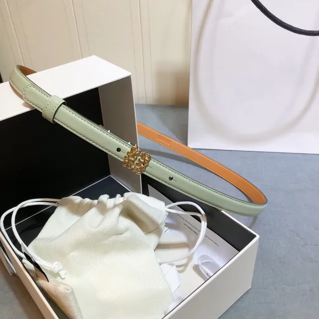 Loewe Anagram Belt Mint Green Leather Belt 2