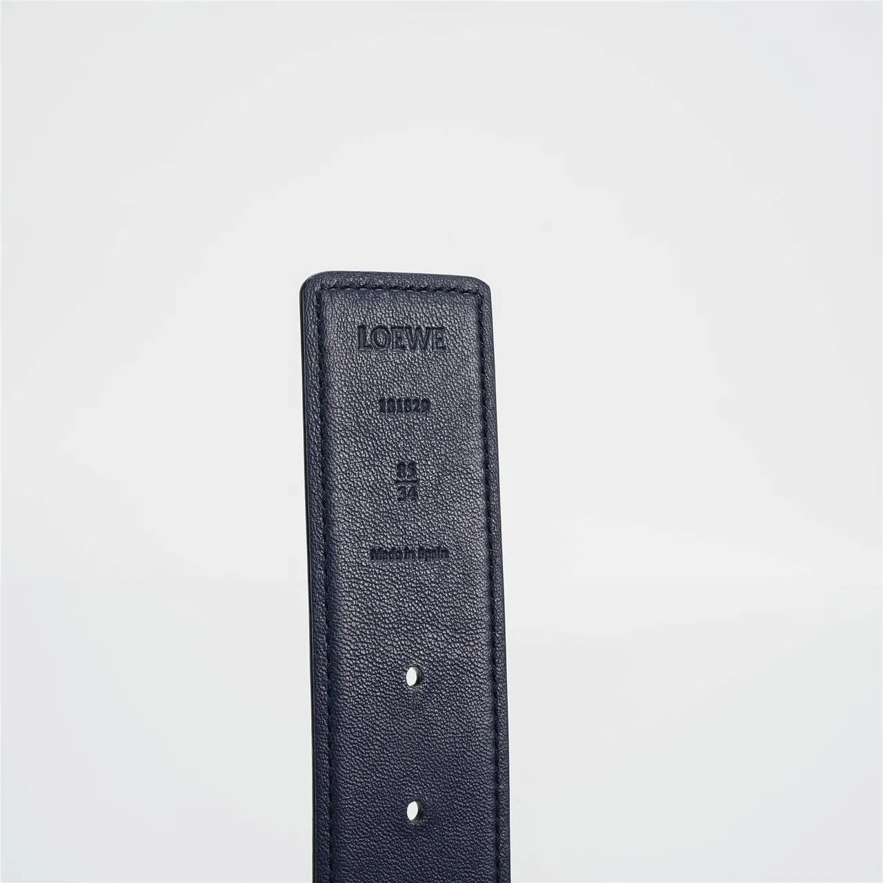 Loewe Anagram Navy حزام جلد 7