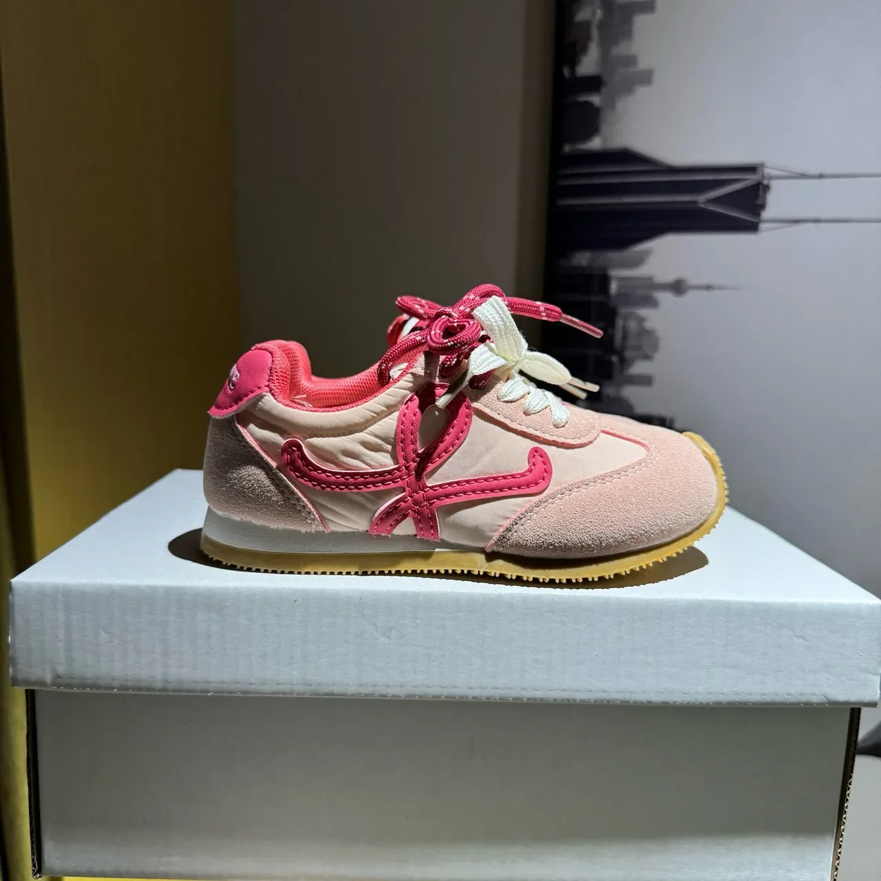 Loewe Flow Runner Pink Beige Suede Lifestyle Sneakers 14