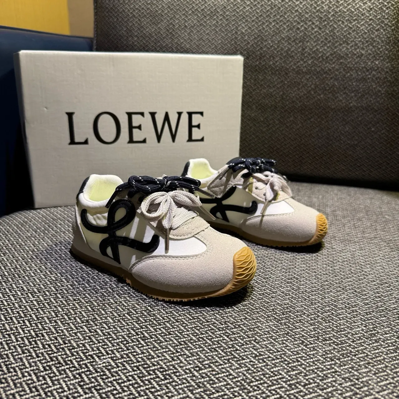 Loewe Flow Runner Pink Beige Suede Lifestyle Sneakers 16