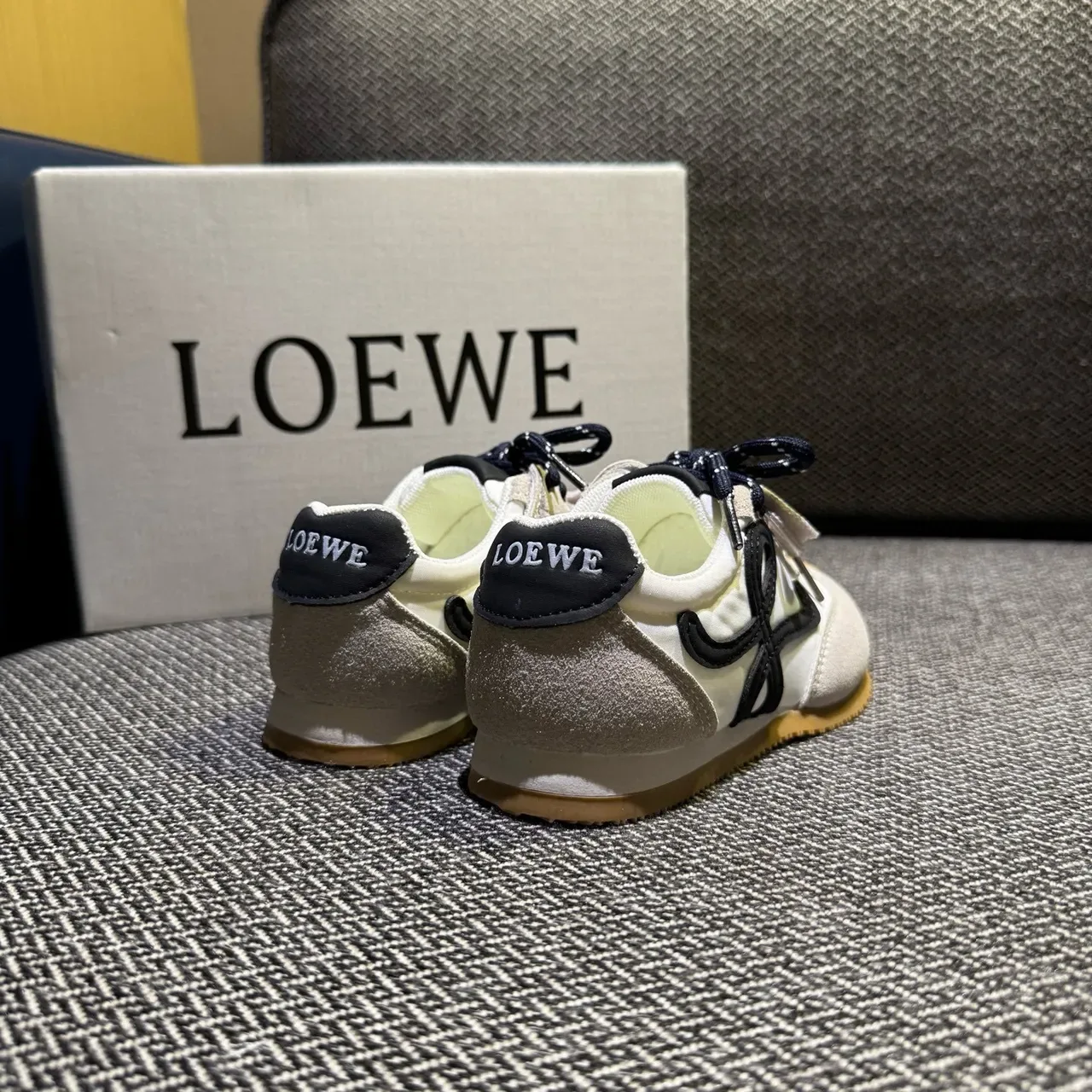 Loewe Flow Runner Pink Beige Suede Lifestyle Sneakers 17