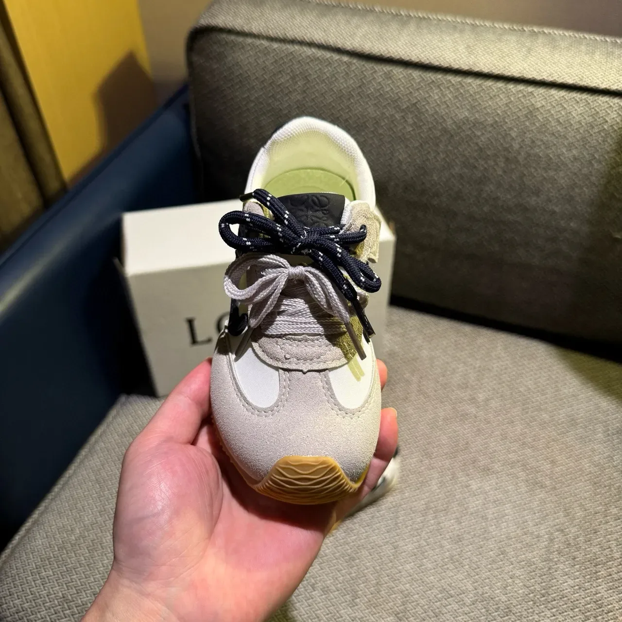 Loewe Flow Runner Pink Beige Suede Lifestyle Sneakers 18